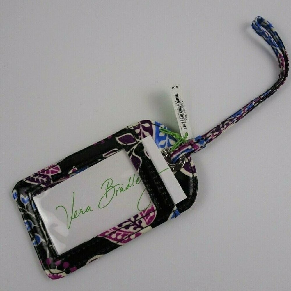 New Vera Bradley Luggage Tag Alpine Floral ID Card